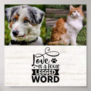 Poster personnalisé de deux animaux de compagnie