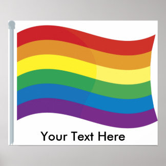 Poster personnalisé de drapeau arc-en-ciel