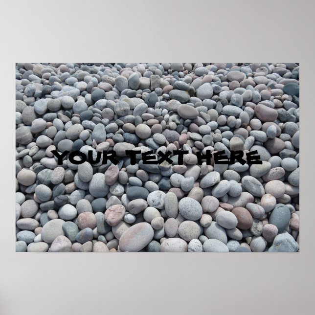 Poster personnalisé de plage de galets (Devant)