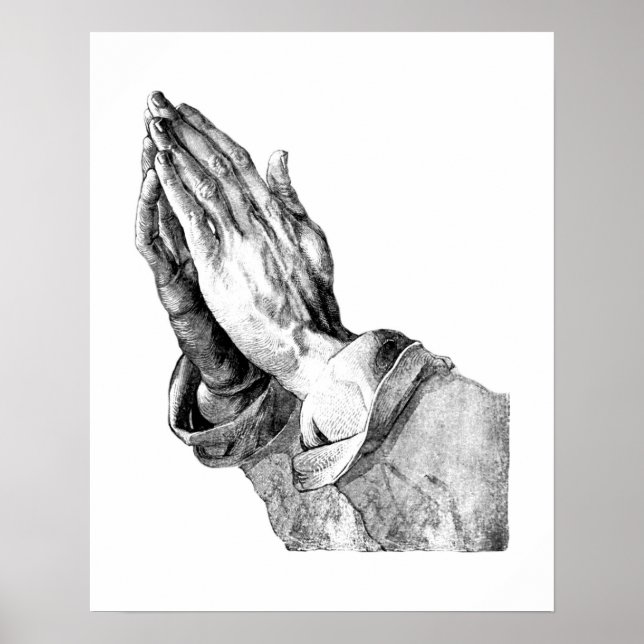 Poster Personnalisé Des Mains De Prière (Devant)