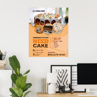 Poster personnalisé des services de boulangerie