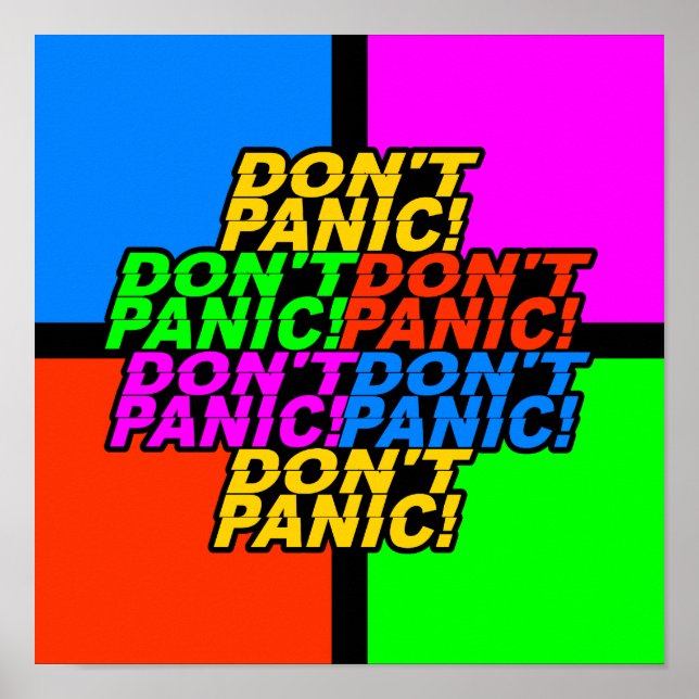 Poster personnalisé Don't Panic ! (Devant)
