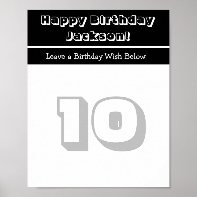 Poster Personnalisé Happy Birthday Autographes (Devant)