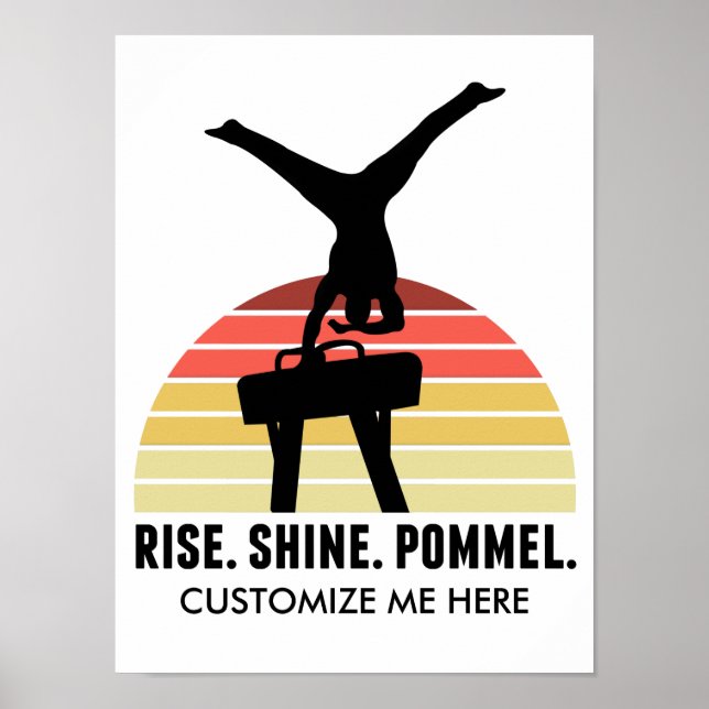 Poster Personnalisé Hommes Gymnastique Manger Sleep Pomme (Devant)