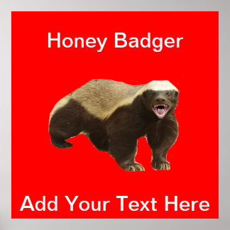 Poster personnalisé Honey Badger