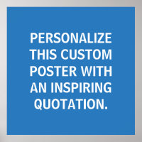 Poster personnalisé, inspirateur, bleu français