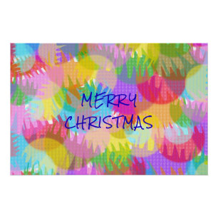 POSTER PERSONNALISÉ JOYEUX DE COULEUR ÉPARGNÉE NOËL