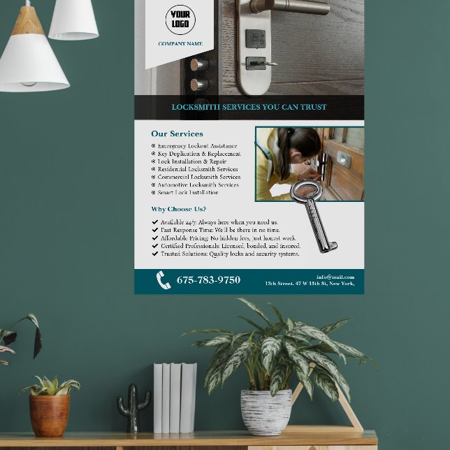 Poster personnalisé Locksmiths Services (Salon 1)
