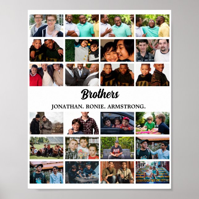 Poster Personnalisé Meilleurs Amis Forever Brothers Photo (Devant)