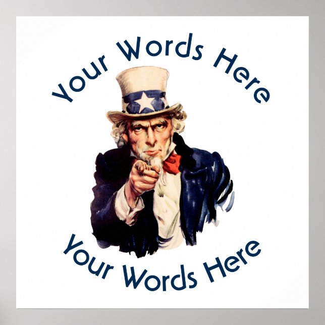 Poster personnalisé Oncle Sam (Devant)
