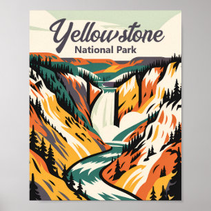 Poster Personnalisé Parc national de Yellowstone Lower Fa