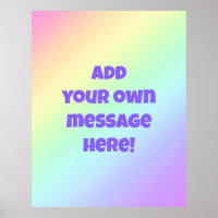 Poster personnalisé Pastel Rainbow