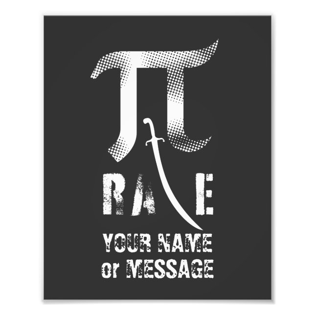 Poster Personnalisé Pi Day Pi Rate (Devant)