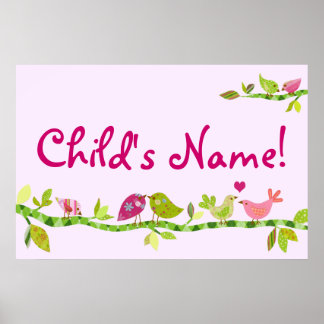 Poster personnalisé pour la chambre des filles dou