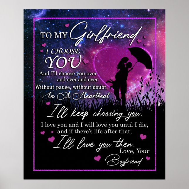 Poster Personnalisé Pour Ma Fille Ami De BoyFriend (Devant)