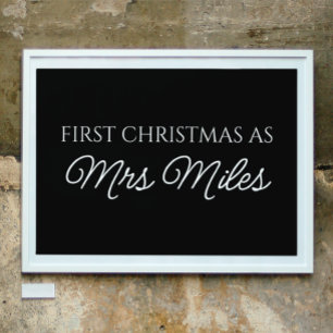 Poster Personnalisé 'Premier Noël en tant que Madame' Nom