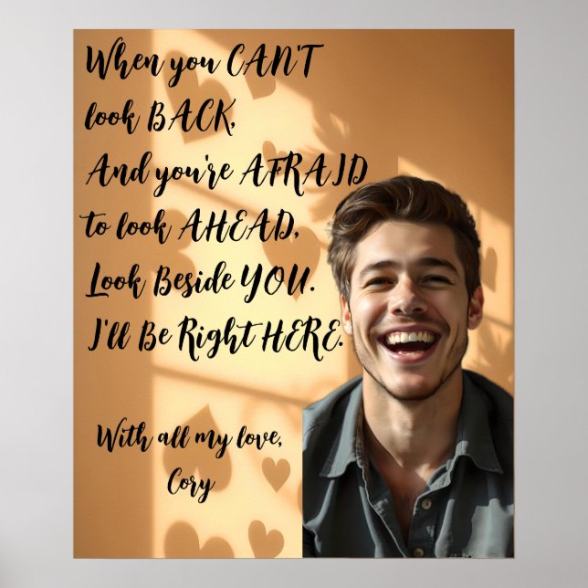 Poster Personnalisé Quand Tu As Peur, Je Serai Ici (Devant)