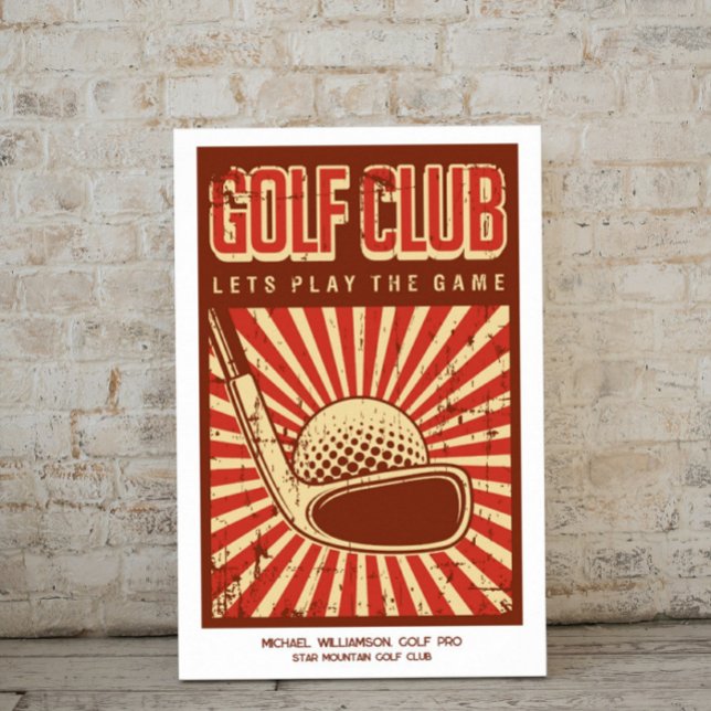 Poster personnalisé Retro Golf Club (Créateur téléchargé)