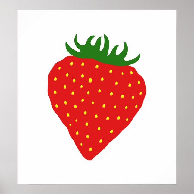 Poster personnalisé simple fraise (Devant)