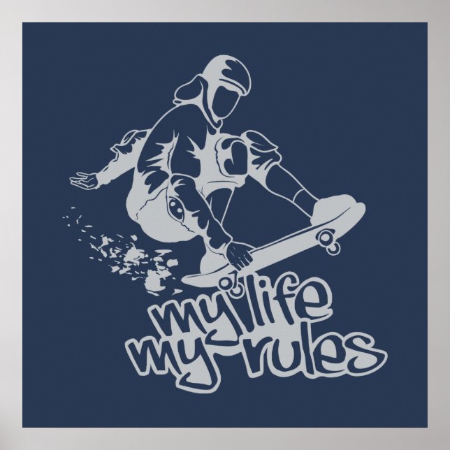 Poster personnalisé Skateboard (Devant)