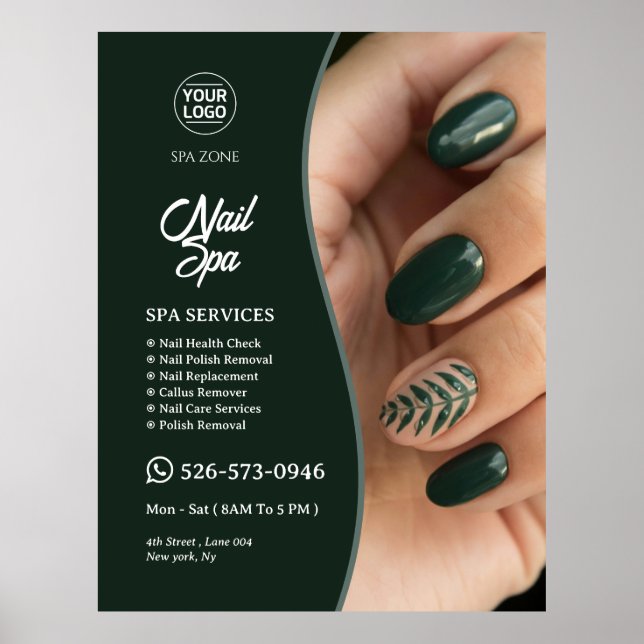 Poster personnalisé Spa à ongles (Devant)