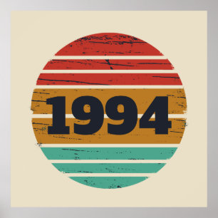 Poster Personnalisé Trente vintage 30e anniversaire