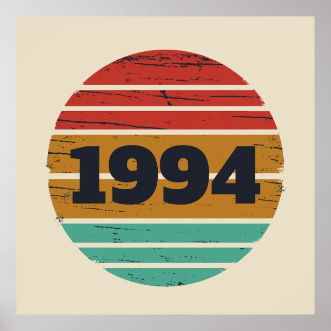 Poster Personnalisé Trente vintage 30e anniversaire (Devant)