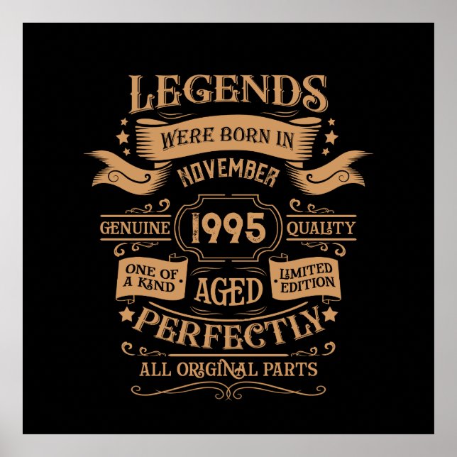 Poster Personnalisé Trente vintage 30e anniversaire (Devant)
