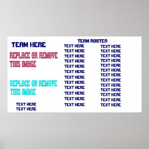 Poster Personnaliser de rôle d'équipe de modèle de