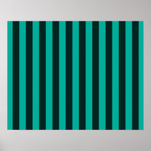 Poster Personnaliser des rayures verticales turquoise !