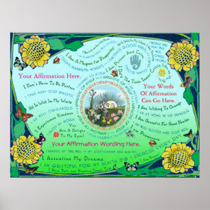 Poster Personnaliser d'une affirmation de jardin Sunrise