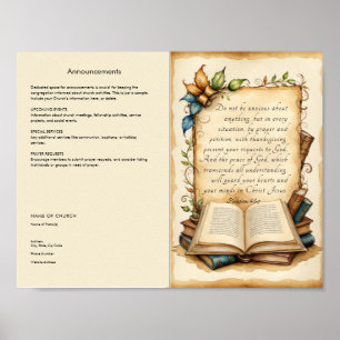 Poster Personnaliser et Télécharger Bulletin d'Église