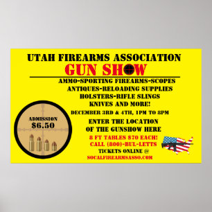 Poster Personnaliser Générique Gun Show événement Icône d