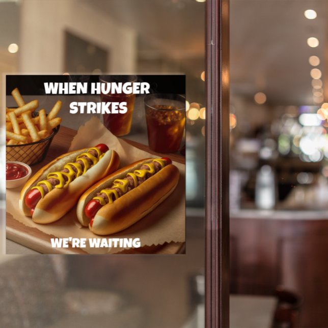 Poster Personnaliser Hotdogs Fries Boire Restaurant Adver (Créateur téléchargé)