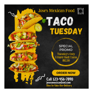 Poster Personnaliser la promotion du restaurant mexicain 