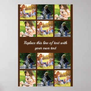 Poster Personnaliser le collage photo et le texte