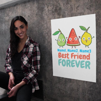 Poster Personnaliser les fruits mignons BFF