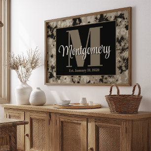 Poster Personnaliser Nom Mur Art Mariage Idée cadeau