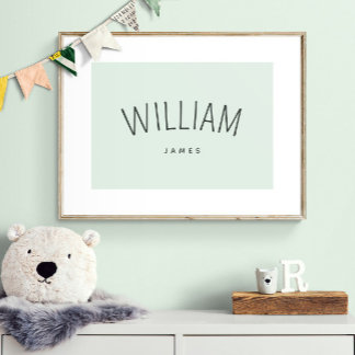 Poster Personnaliser Nom Salle de jeu Décor Genre Garçon