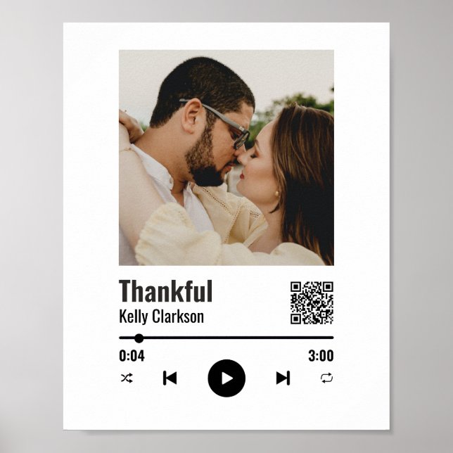 Poster Personnaliser Spotify Couple Photo Music anniversa (Devant)