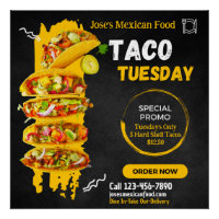 Personnaliser Taco Mardi mexicain Restaurant Promo