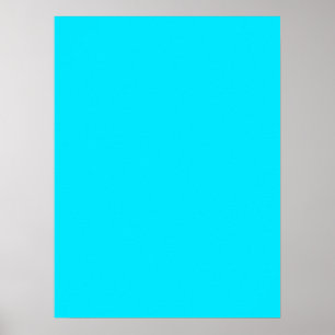 Poster Personnaliser Turquoise Vibrant Sky Blue couleur
