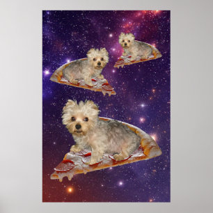 Poster Personnalisez-le ! Animal de compagnie pizza volan