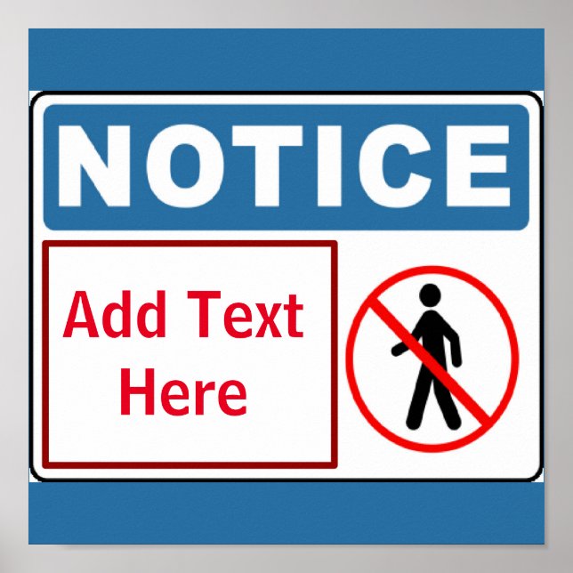 Poster Personne autorisée, ajouter du texte, signer (Devant)