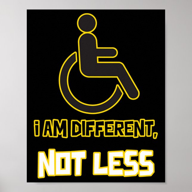 Poster personne différente non moins handicapée (Devant)