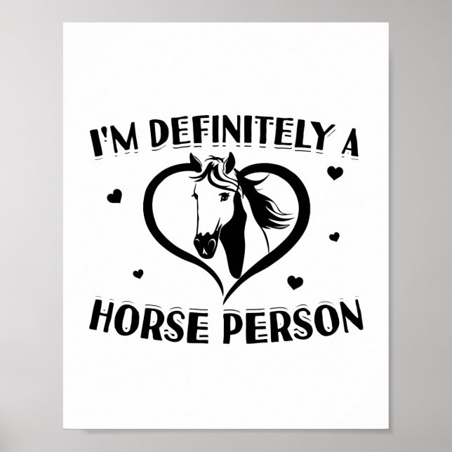 Poster Personne du cheval | Cheval équitation filles idée (Devant)