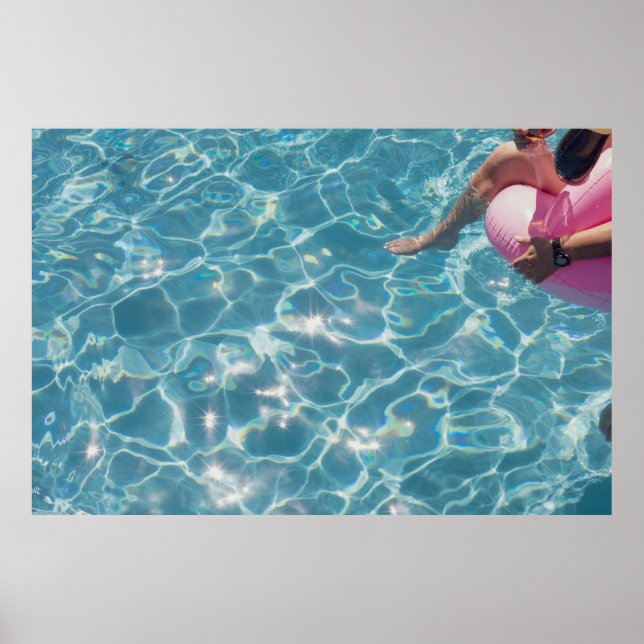 Poster Personne en piscine (Devant)