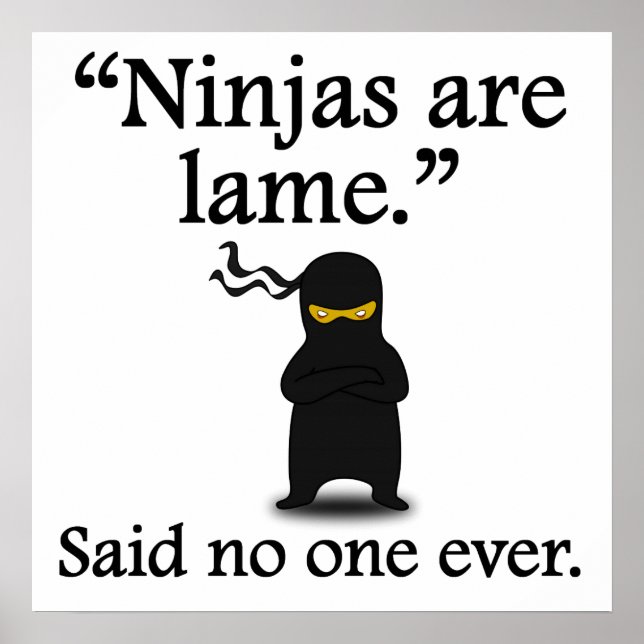 Poster Personne N'A Jamais Dit : Les Ninjas Sont La Respo (Devant)