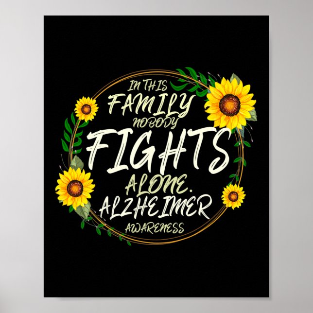 Poster Personne Ne Lutte Seul. Soutien familial. Alzheime (Devant)