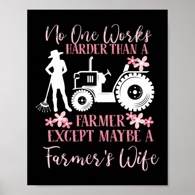Poster Personne Ne Travaille Plus Dur Qu'Une Femme Agrico (Devant)